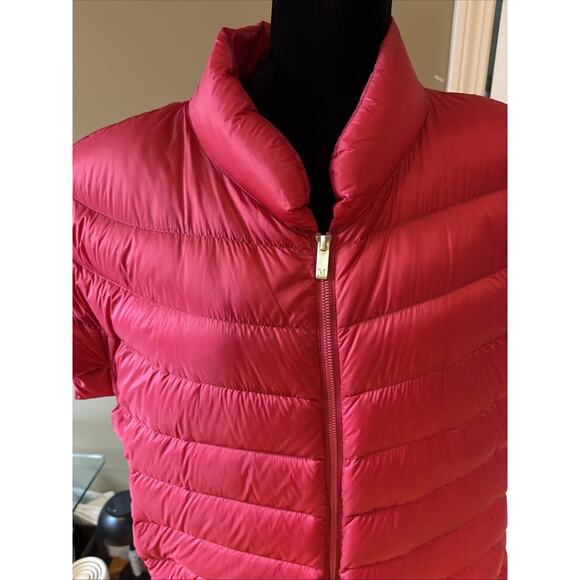 Martha Stewart Puffer Jacket Vest Women Sz 1X RED Down zip Short Sleeve New - Picture 2 of 14